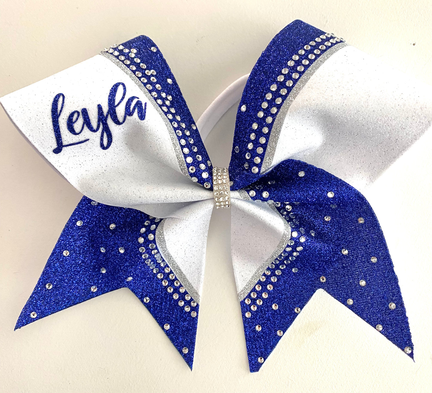 Competition Cheer Bow Rhinestone Rider