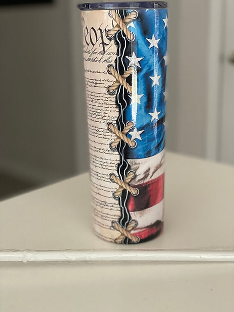 Patriotic Constitution Flag Tumbler 20oz