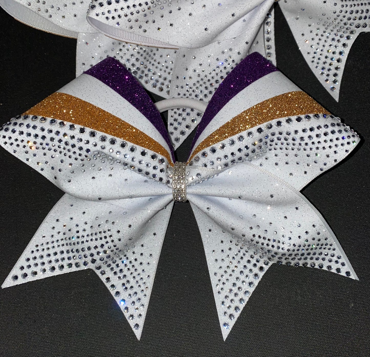 Rhinestone Competition 3 Color Bow