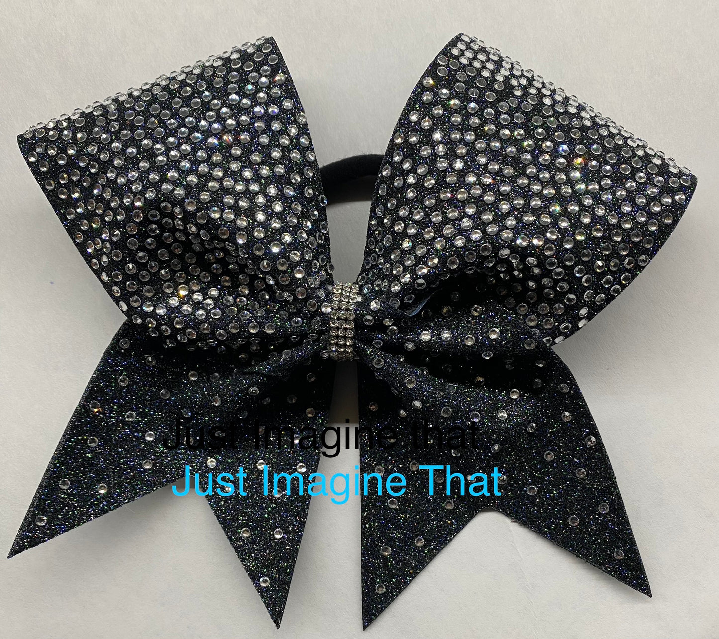 Rhinestone Competition Bow Full Rhinestone Scatter Fade to Bottom
