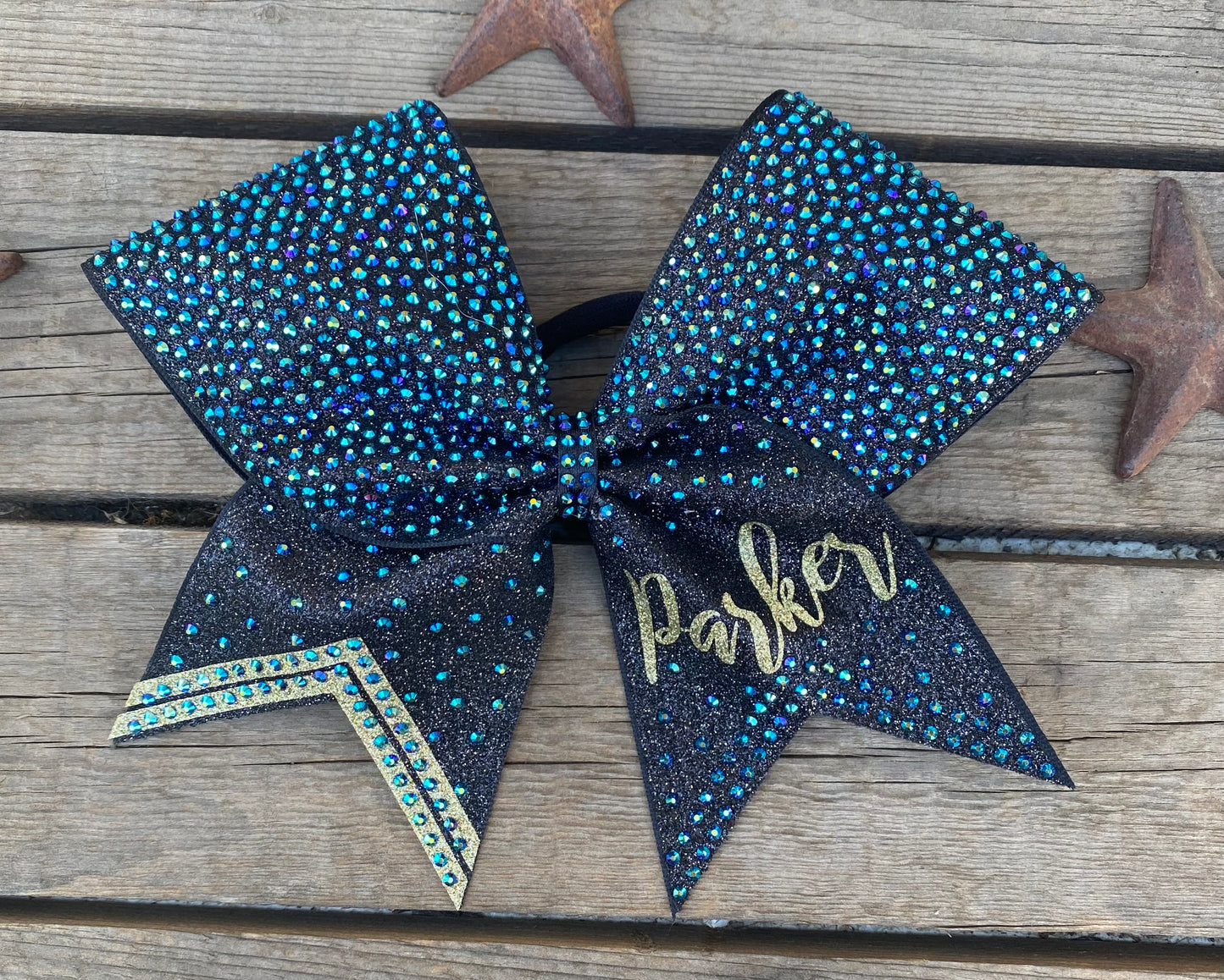 Galaxy Black Cheer Bow